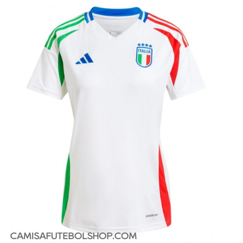 Camisa de time de futebol Itália Replicas 2º Equipamento Feminina Europeu 2024 Manga Curta